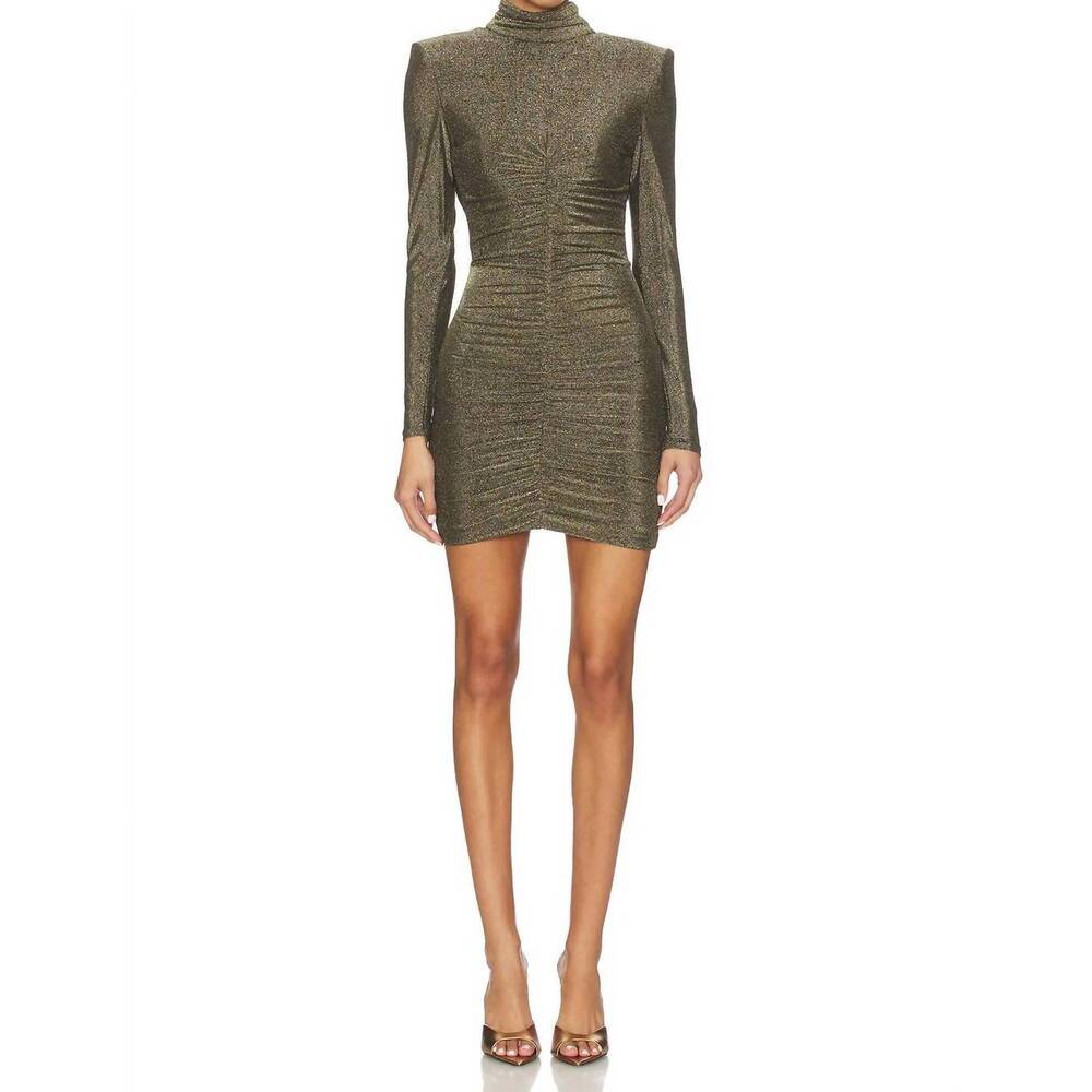 NEW ET OCHS luna mini dress in antique gold